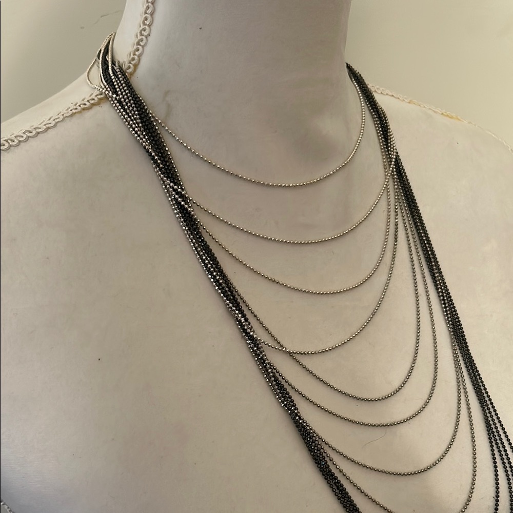 Elegant Multi-Layered Multi-Stranded Long Necklace - image 4